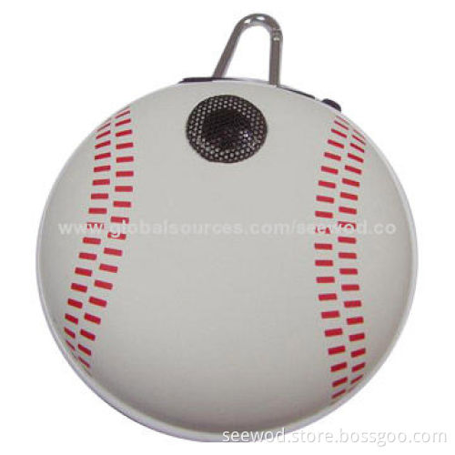 Portable baseball speaker case, measures 12x12x5.8cm